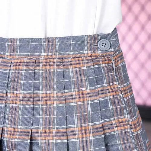 Plaid Mini Skirts Women Summer High Waist Pleated Lolita Skirt Student Fashion JK Japan Uniforms A Line Harajuku Dancing Faldas